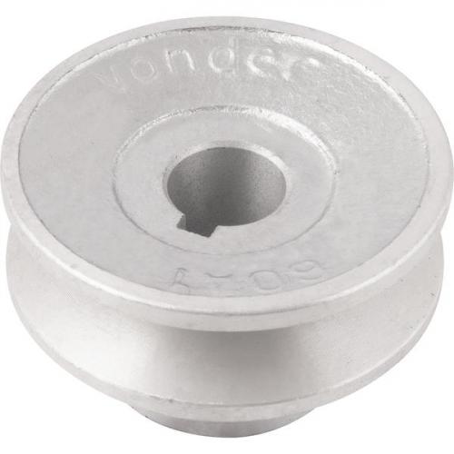 Polia de alum�nio 1 canal perfil A 60 mm com furo de 5/8