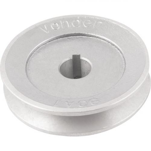 Polia de alum�nio 1 canal perfil A 90 mm com furo de 3/4
