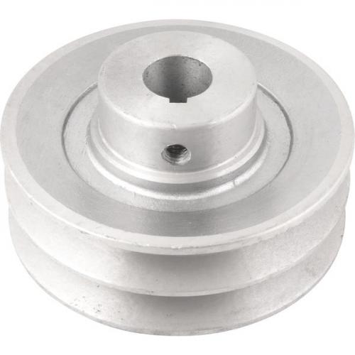Polia de alum�nio 2 canais perfil A 100 mm com furo de 3/4