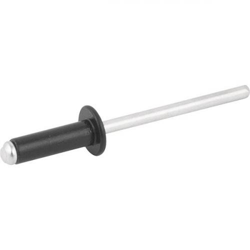 Rebite de repuxo 3,2 mm x 6 mm preto com 100 pe�as 