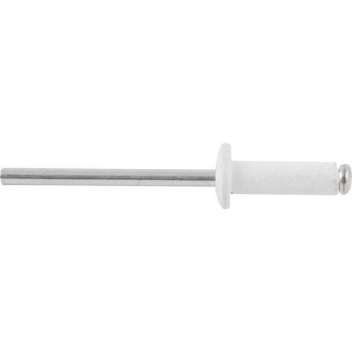 Rebite de repuxo 4,0 mm x 12 mm branco com 100 pe�as