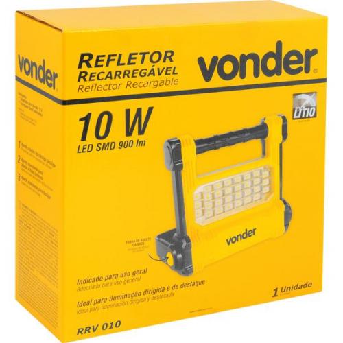 Refletor recarreg�vel LED SMD 10 W - RRV 010 