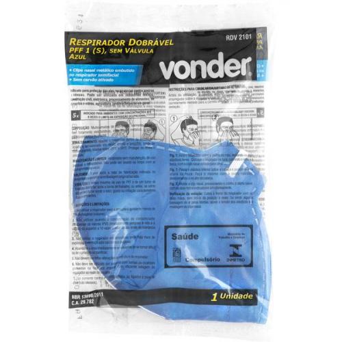 M�scara de prote��o sem v�lvula PFF1 RDV 2101 azul - 70.48.004.000