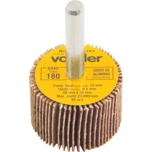 Roda de lixa 30 mm x 20 mm com haste gr�o 180 - 1271302180 