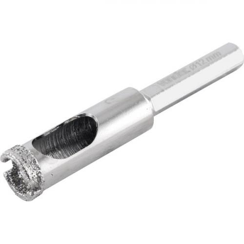 Serra copo diamantada 12 mm refrigerada com haste 6,3 mm - 36.17.000.012 Serra copo diamantada 12 mm refrigerada com haste 6,3 mm - 36.17.000.012