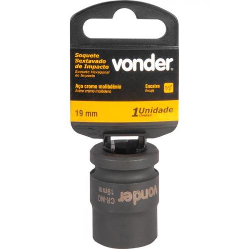 Soquete sextavado de impacto 19 mm encaixe 1/2