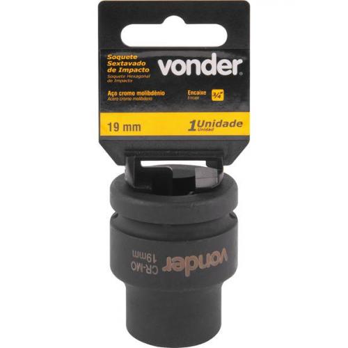 Soquete sextavado de impacto 19 mm encaixe 3/4
