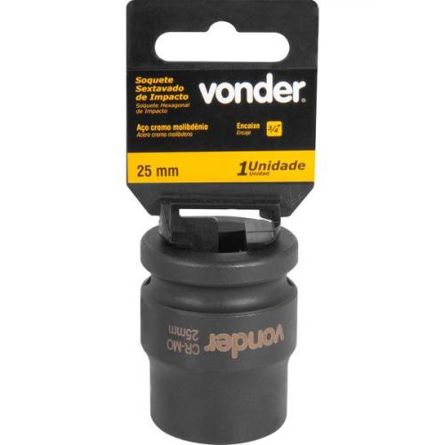 Soquete sextavado de impacto 25 mm encaixe 3/4