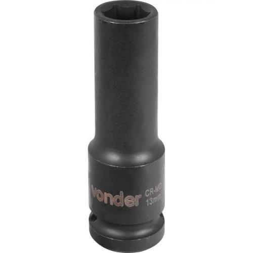 Soquete sextavado de impacto longo 13 mm encaixe 1/2
