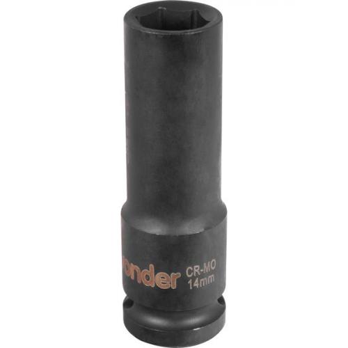 Soquete sextavado de impacto longo 14 mm encaixe 1/2