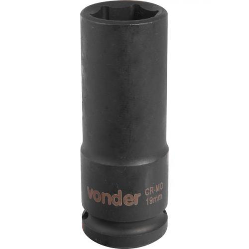 Soquete sextavado de impacto longo 19 mm encaixe 1/2