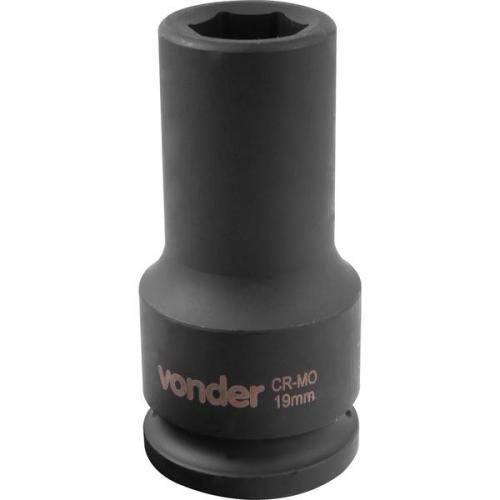Soquete sextavado de impacto longo 19 mm encaixe 3/4