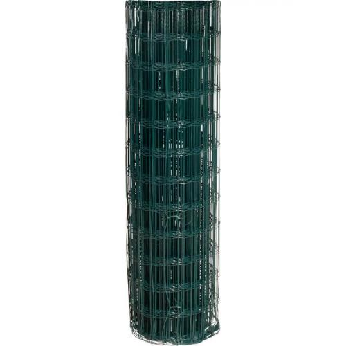 Tela alambrado verde malha 10 x 5 cm fio 2,5 mm com 1,5 x 25 m
