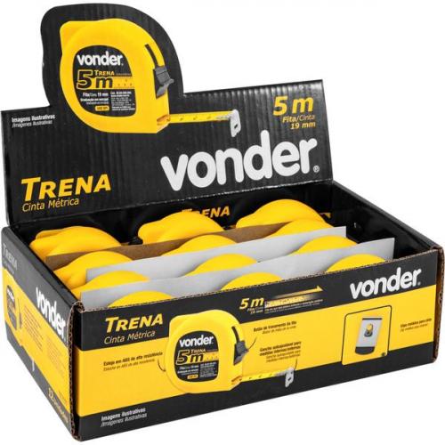 Trena com fita de a�o 19 mm x 5 m com 12 pe�as 