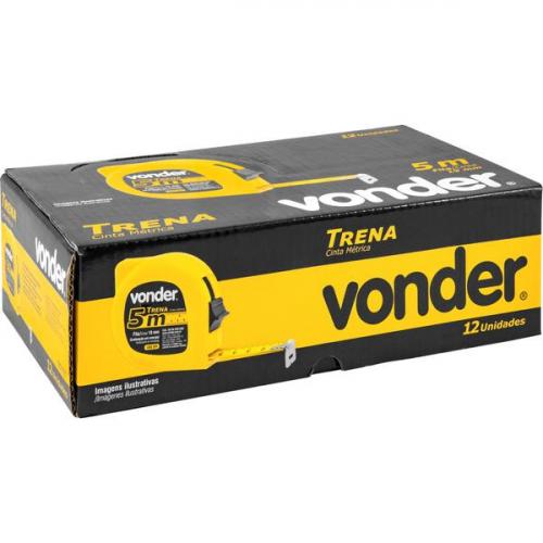 Trena com fita de a�o 19 mm x 5 m com 12 pe�as 