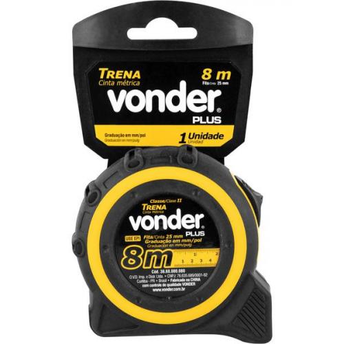 Trena com fita de a�o 25 mm x 8 m com trava