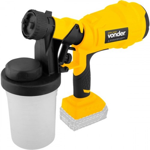 Pistola de pintura HVLP tipo suc��o a bateria 18V Sem bateria -  IPPV 1826