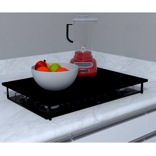 Tampa para cooktop 5 bocas 76 x 52 x 9,6 cm MDF Tampa para cooktop 5 bocas 76 x 52 x 9,6 cm MDF