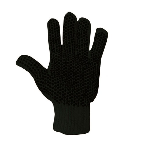 Luva de malha pigmentada tricotada preta 