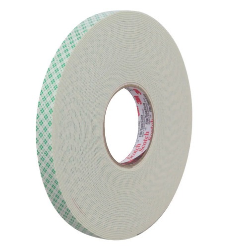 Fita adesiva dupla face espuma 19 mm x 20 metros PU branca - 4026