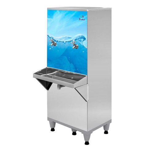 Bebedouro industrial de coluna 50 litros em a�o inox - B50  110V