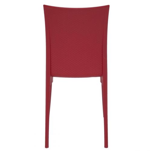 Cadeira em polipropileno e fibra de vidro vermelha - Laura