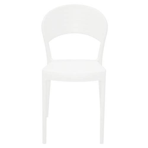 Cadeira pl�stica com encosto fechado branca - Sissi 