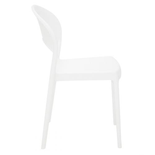 Cadeira pl�stica com encosto fechado branca - Sissi 