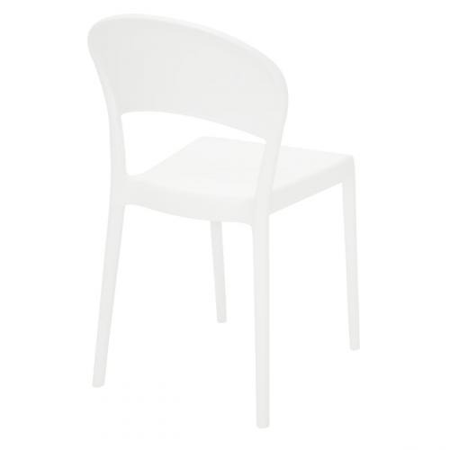 Cadeira pl�stica com encosto fechado branca - Sissi 