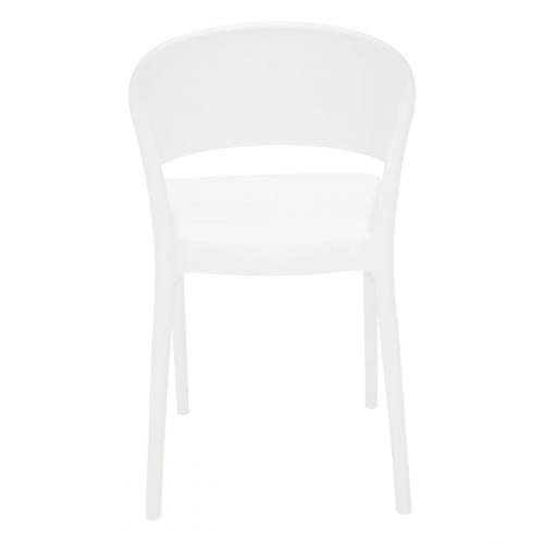 Cadeira pl�stica com encosto fechado branca - Sissi 
