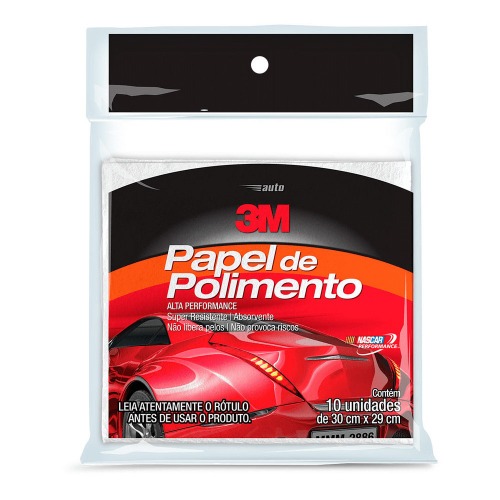 Papel para polimento automotivo com 10 folhas - HB004009146