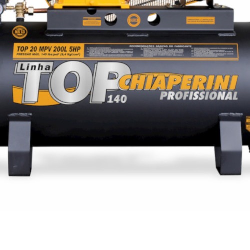 Compressor de ar 20 pés 200 litros 5 hp 140 lbs trifásico - TOP20 MPV 200L Compressor de ar 20 pés 200 litros 5 hp 140 lbs trifásico - TOP20 MPV 200L