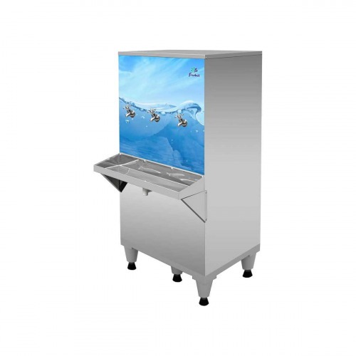 Bebedouro industrial de coluna 100 litros em aço inox - B100 220V Bebedouro industrial de coluna 100 litros em aço inox - B100 220V