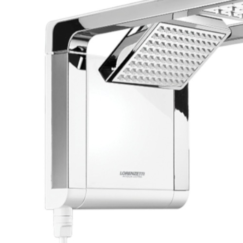 Chuveiro eletr�nico 7800 watts 220V branco cromado - Acqua Duo Ultra
