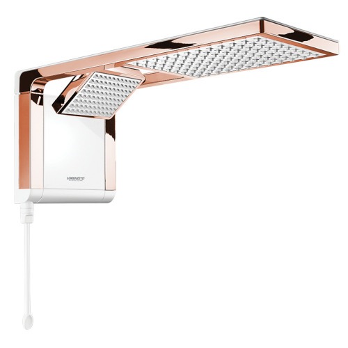 Chuveiro eletr�nico 5500 watts 110V branco ros� gold - Acqua Duo Ultra