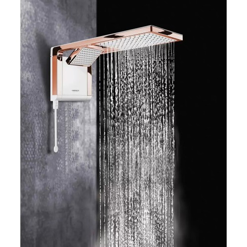 Chuveiro eletr�nico 5500 watts 110V branco ros� gold - Acqua Duo Ultra