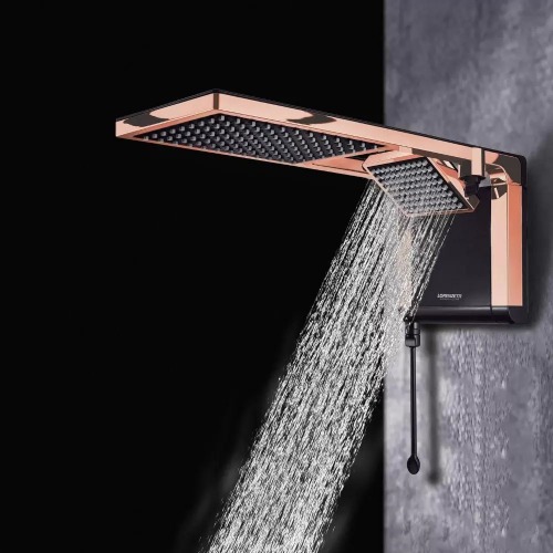 Chuveiro eletr�nico 6800 watts 220V preto ros� gold - Acqua Duo Ultra