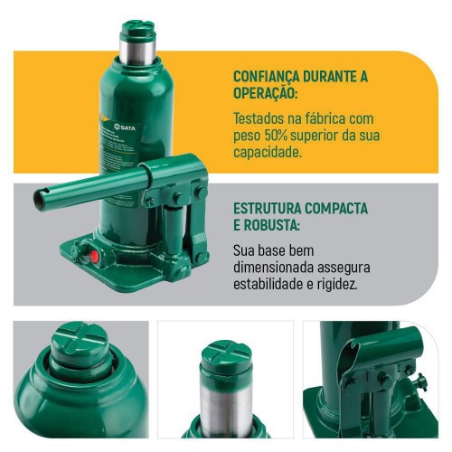 Macaco hidr�ulico tipo garrafa capacidade de 6 toneladas - 97803A