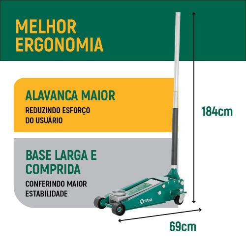 Macaco jacar� hidr�ulico 2,5 toneladas - ST97813SC