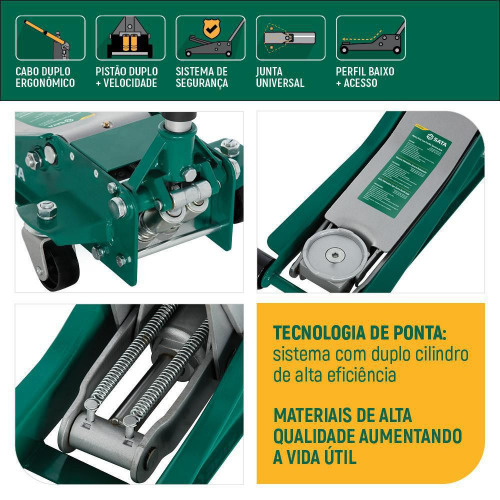 Macaco jacar� hidr�ulico 2 toneladas rebaixado- ST97817SC