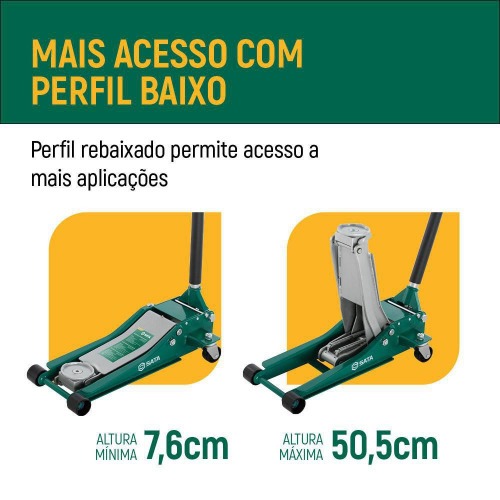 Macaco jacar� hidr�ulico 2 toneladas rebaixado- ST97817SC