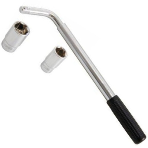 Chave de roda telesc�pica com soquete de 17 e 23 mm