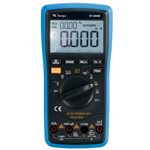 Mult�metro digital port�til 600 volts CAT IV - ET-2402B