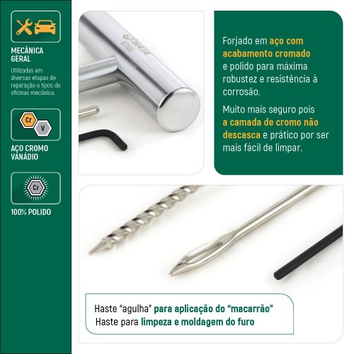 Kit reparo de pneus sem c�mera com 5 pe�as - ST97106