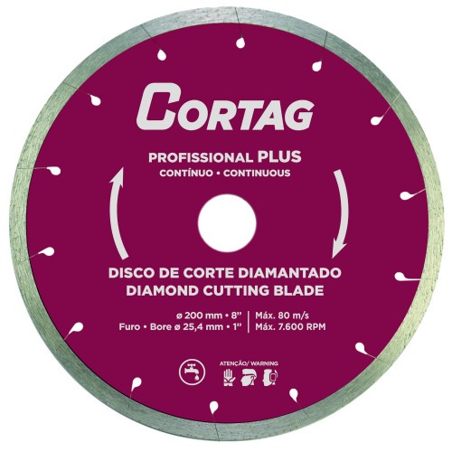 Disco diamantado liso 200 mm para piso pisos - 60570 Disco diamantado liso 200 mm para piso pisos - 60570