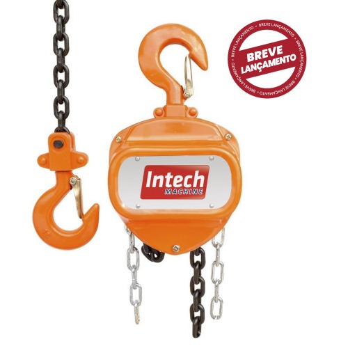 Talha manual com capacidade de 2000 Kg e 5 metros de corrente - LIFT520