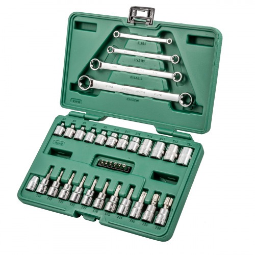 Jogo de soquetes e chaves E-Torx com 35 pe�as - ST09010SJ