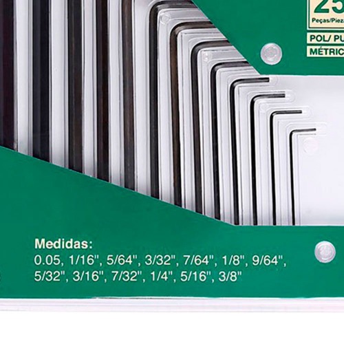 Jogo de chave allen 0,7 a 10 mm e 3/64 Jogo de chave allen 0,7 a 10 mm e 3/64