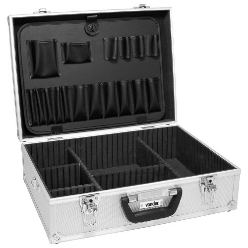 Maleta para ferramentas profissional prata 455 x 330 x 152 mm - MFV455 Maleta para ferramentas profissional prata 455 x 330 x 152 mm - MFV455