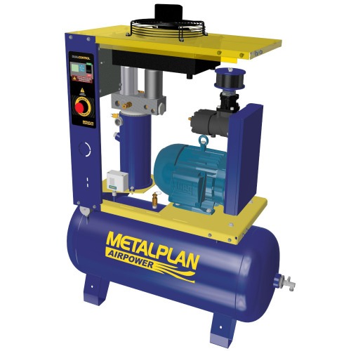 Compressor de ar de parafuso 25 hp 163 litros 9 bar 220V - Rotor Plus 25